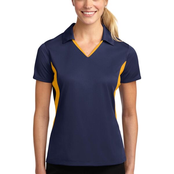 Women's Side Blocked Micropique Sport Wick ® Polo Thumbnail